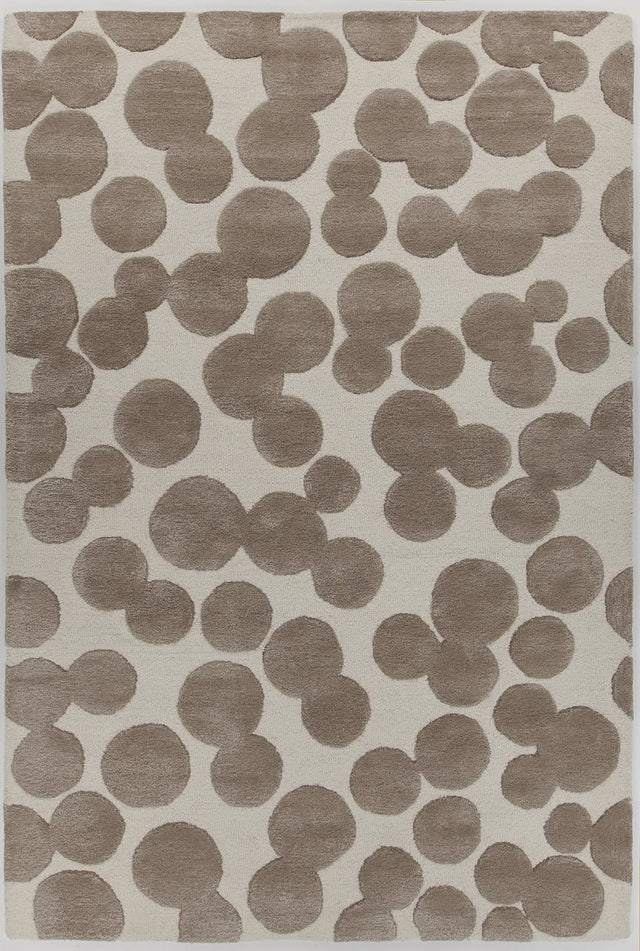 Chandra Joya JOY-46102 White and Brown rug, flat view