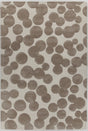 Chandra Joya JOY-46102 White and Brown rug, flat view