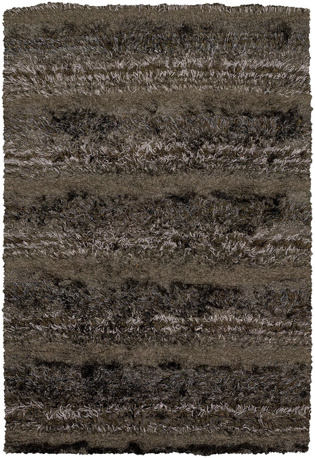 Chandra Kapaa KAP-15502 Brown and Tan and Taupe rug, flat view
