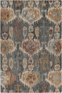 Chandra Kara KAR-49900 Grey and Blue and Brown and Beige rug, flat view