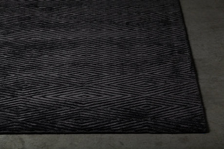 Chandra Keira KEI-50102 Black rug, corner detail