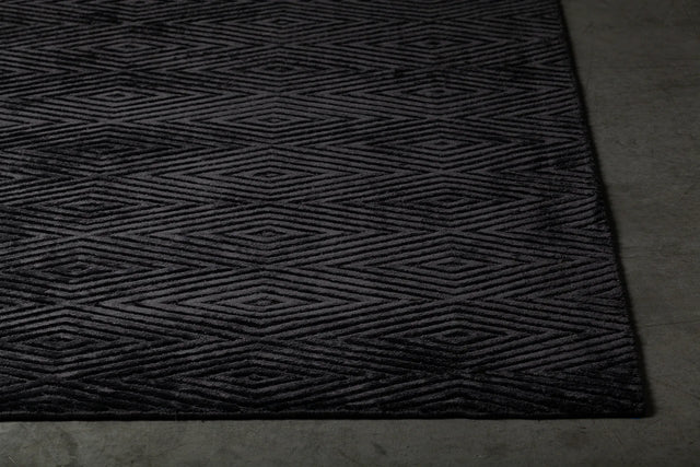 Chandra Keira KEI-50102 Black rug, corner detail