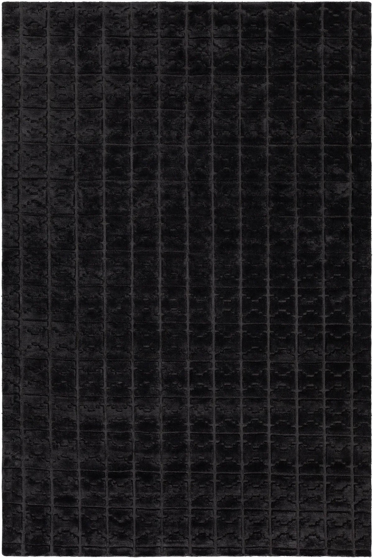 Chandra Keira KEI-50103 Black rug, flat view