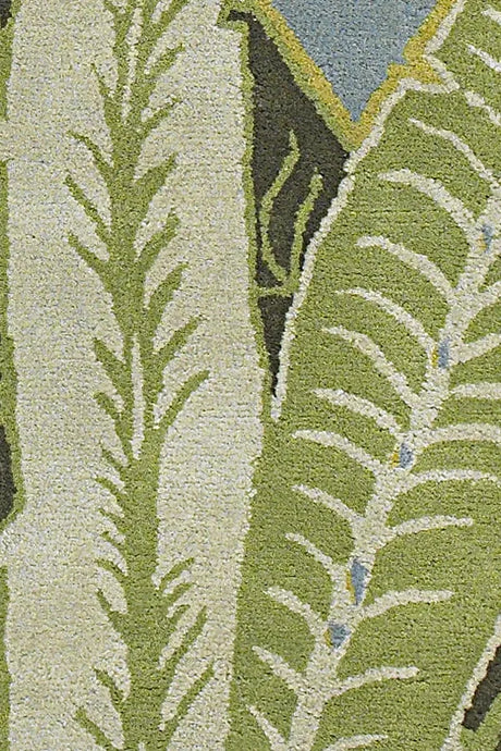 Chandra Kronos KRO-6301 Green and Blue rug, texture close-up