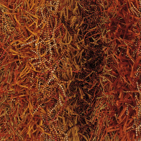 Chandra Kubu KUB-16500 Red and Orange and Brown rug, texture close-up