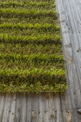 Chandra Kubu KUB-16501 Green and Brown rug, corner detail