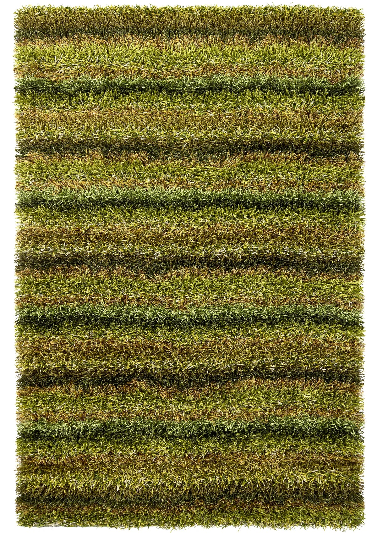 Chandra Kubu KUB-16501 Green and Brown rug, flat view