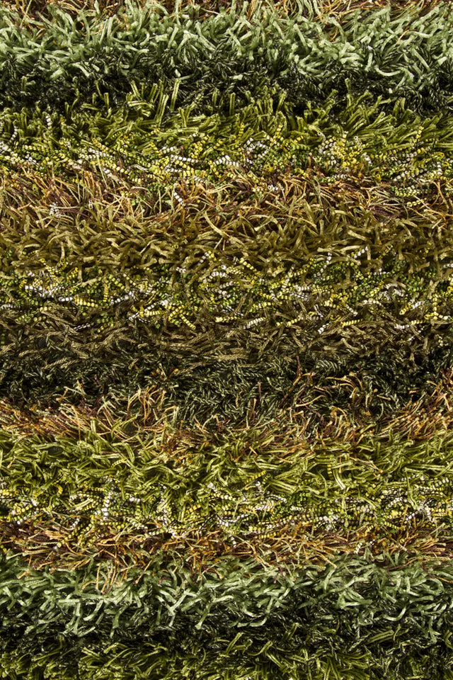 Chandra Kubu KUB-16501 Green and Brown rug, texture close-up