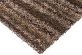 Chandra Kubu KUB-16502 Brown and Grey and Tan rug, corner detail