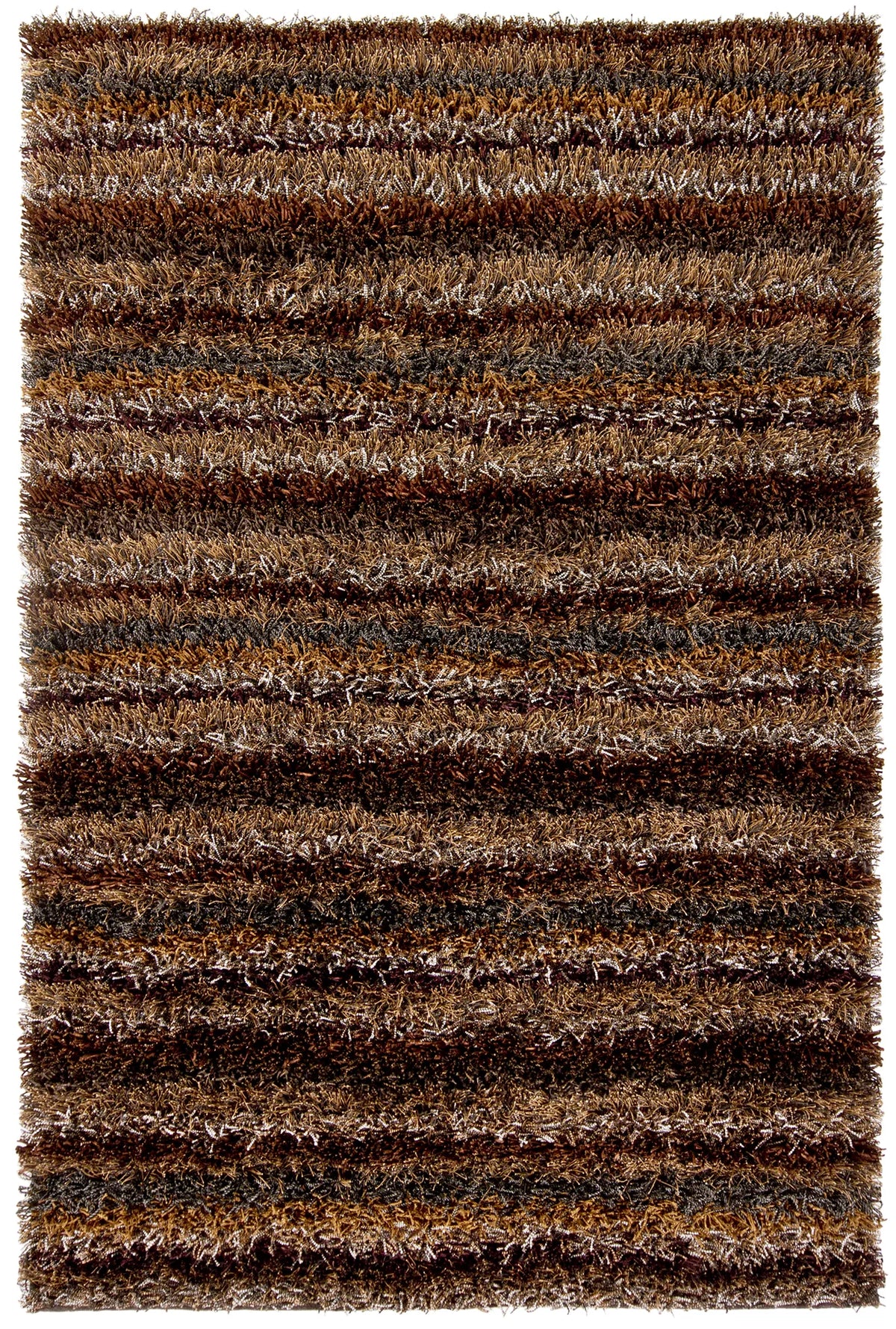 Chandra Kubu KUB-16502 Brown and Grey and Tan rug, flat view