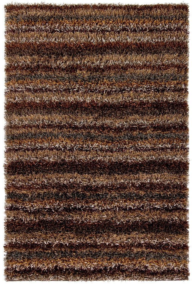 Chandra Kubu KUB-16502 Brown and Grey and Tan rug, flat view