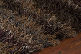 Chandra Kubu KUB-16502 Brown and Grey and Tan rug, side detail view