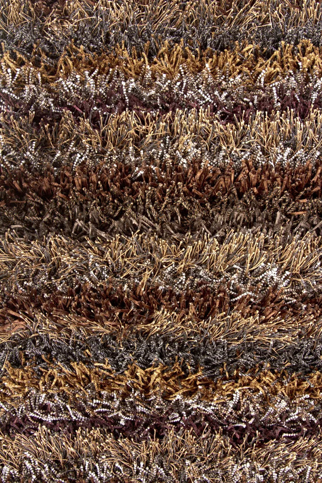 Chandra Kubu KUB-16502 Brown and Grey and Tan rug, texture close-up