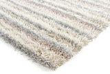 Chandra Kubu KUB-16503 Ivory and Beige and Tan and Grey rug, corner detail