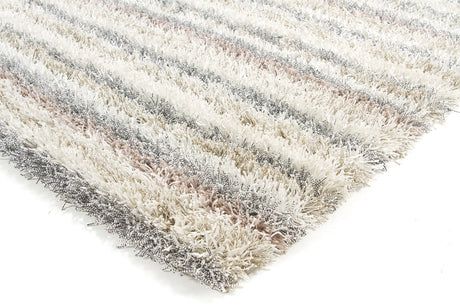 Chandra Kubu KUB-16503 Ivory and Beige and Tan and Grey rug, corner detail