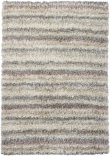 Chandra Kubu KUB-16503 Ivory and Beige and Tan and Grey rug, flat view