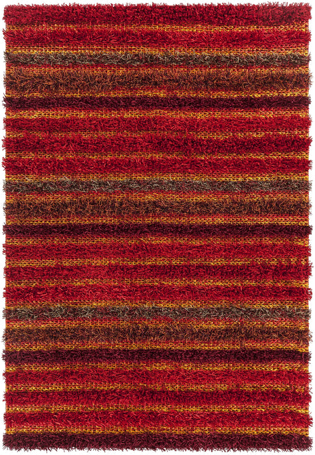 Chandra Lavasa LAV-21400 Red and Orange rug, flat view