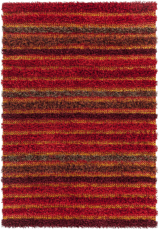 Chandra Lavasa LAV-21400 Red and Orange rug, flat view