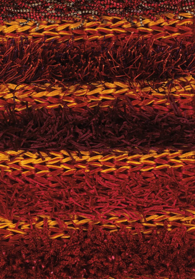 Chandra Lavasa LAV-21400 Red and Orange rug, texture close-up