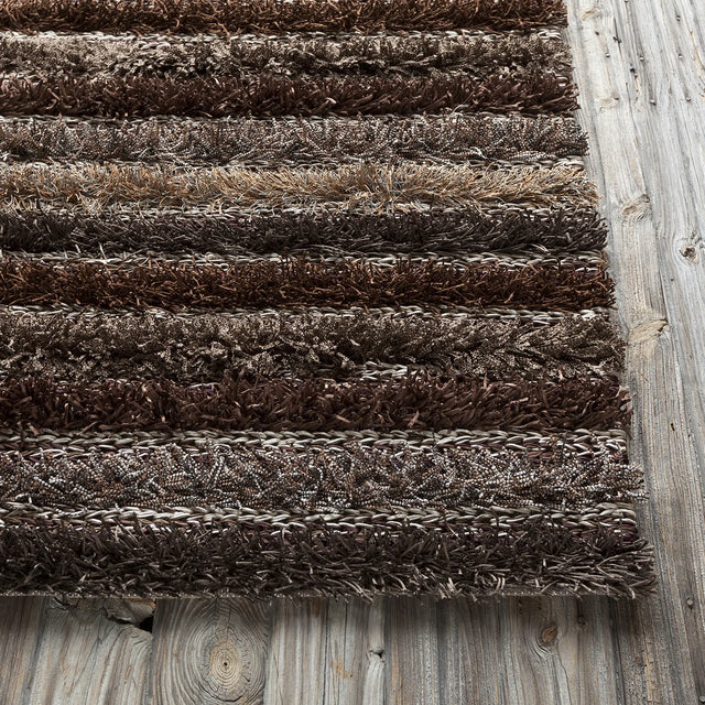 Chandra Lavasa LAV-21402 Brown and Taupe and Tan rug, corner detail