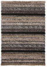 Chandra Lavasa LAV-21403 Grey and Tan and Black rug, flat view