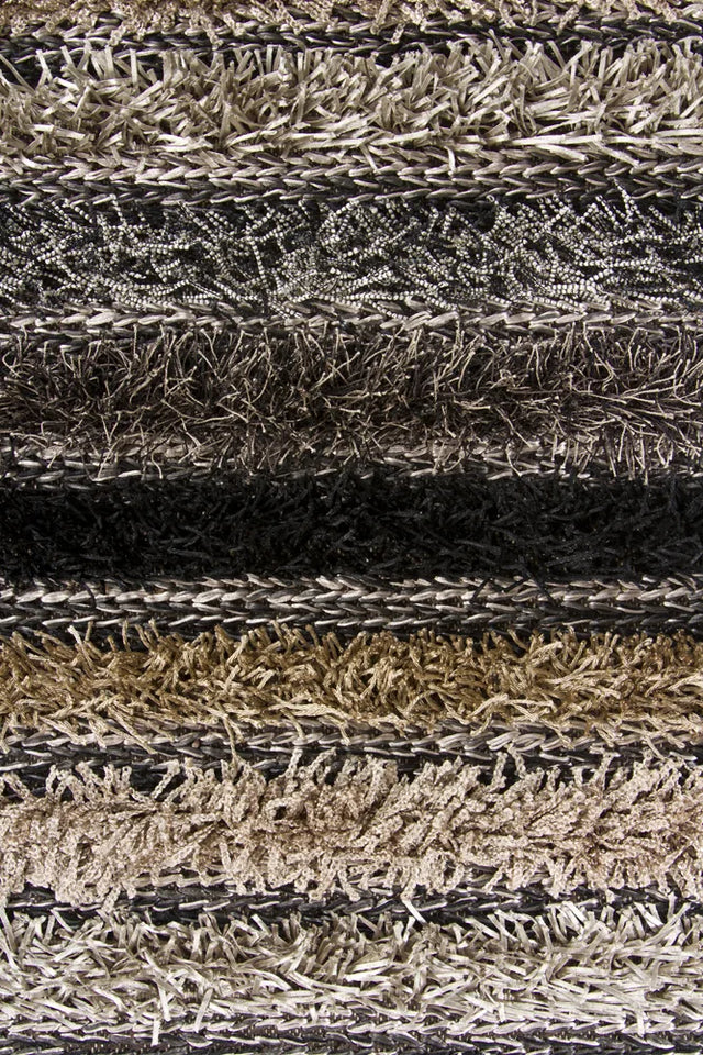 Chandra Lavasa LAV-21403 Grey and Tan and Black rug, texture close-up