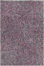 Chandra Leia LEI-42200 Plum and Grey rug, flat view