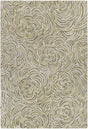 Chandra Leia LEI-42202 Green and Grey rug, flat view