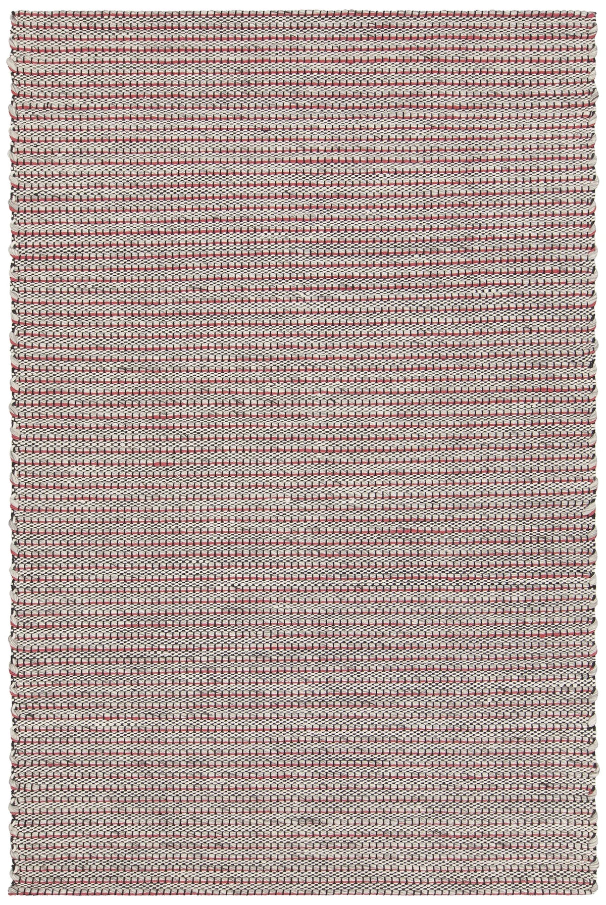 Chandra Lena LEN-44601 Red and White and Grey and Black rug, flat view