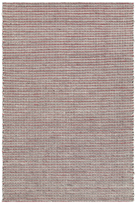 Chandra Lena LEN-44601 Red and White and Grey and Black rug, flat view