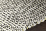 Chandra Lena LEN-44602 Green and White and Grey and Black rug, side detail view