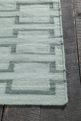 Chandra Lima LIM-25701 Blue and Green rug, corner detail
