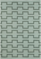 Chandra Lima LIM-25701 Blue and Green rug, flat view