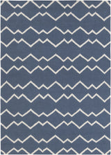 Chandra Lima LIM-25704 Blue and White rug, flat view