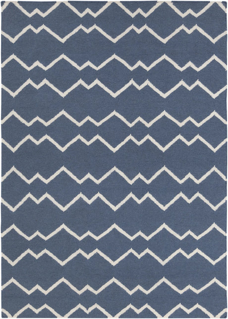 Chandra Lima LIM-25704 Blue and White rug, flat view