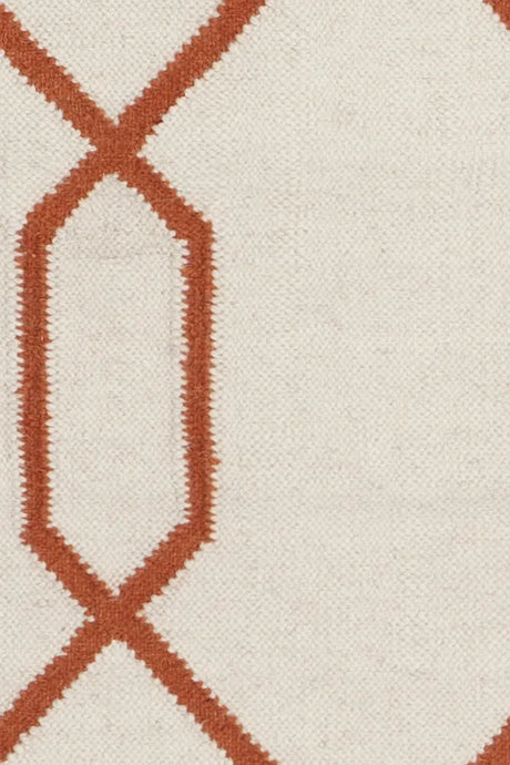 Chandra Lima LIM-25712 White and Orange rug, texture close-up
