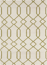 Chandra Lima LIM-25714 White and Green rug, flat view