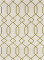 Chandra Lima LIM-25714 White and Green rug, flat view