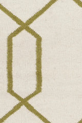 Chandra Lima LIM-25714 White and Green rug, texture close-up