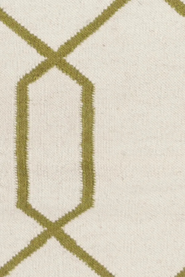 Chandra Lima LIM-25714 White and Green rug, texture close-up