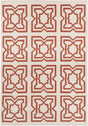 Chandra Lima LIM-25719 White and Orange rug, flat view