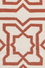Chandra Lima LIM-25719 White and Orange rug, texture close-up