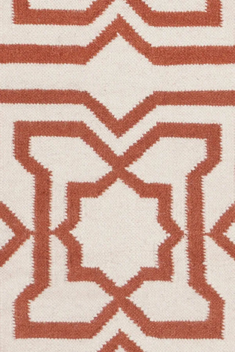 Chandra Lima LIM-25719 White and Orange rug, texture close-up