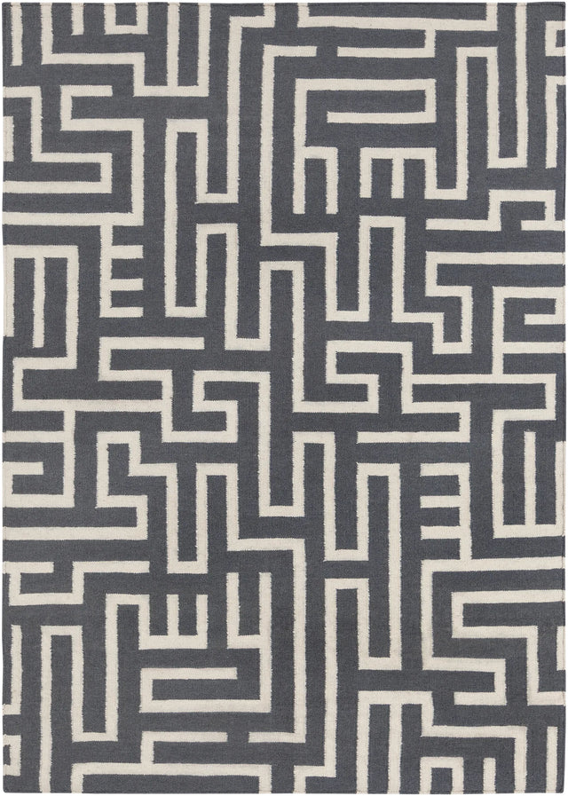 Chandra Lima LIM-25724 Grey and White rug, flat view