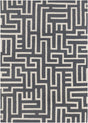 Chandra Lima LIM-25724 Grey and White rug, flat view