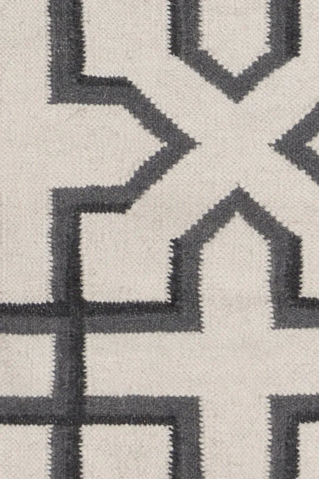 Chandra Lima LIM-25740 White and Grey and Black rug, texture close-up