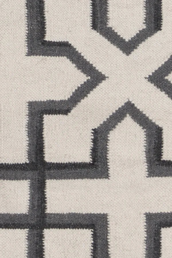 Chandra Lima LIM-25740 White and Grey and Black rug, texture close-up