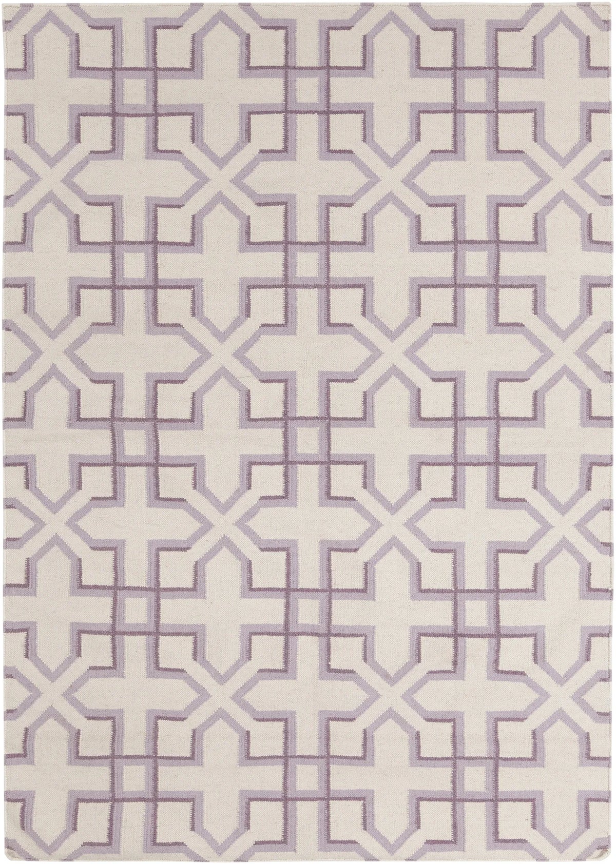 Chandra Lima LIM-25741 White and Purple and Lavendar rug, flat view
