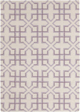 Chandra Lima LIM-25741 White and Purple and Lavendar rug, flat view