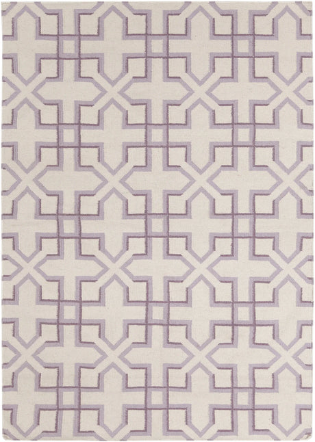 Chandra Lima LIM-25741 White and Purple and Lavendar rug, flat view